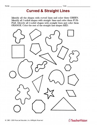Curved and Straight Lines for Elementary Math