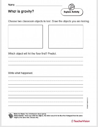 Gravity Activity for 2nd Grade Science