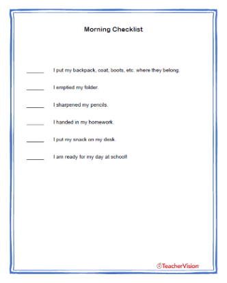 Morning Checklist