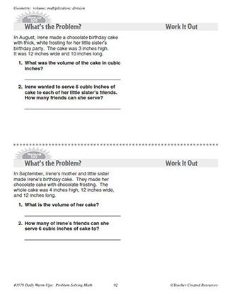 Geometry Daily Math Warm-Ups and Answe Key Grade 4-6