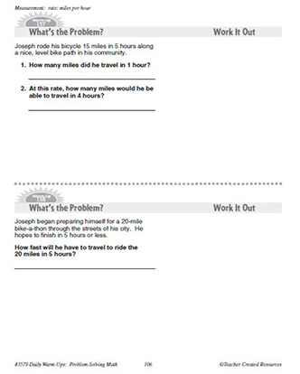 Measurement Daily Math Warm-Ups and Answe Key Grade 4-6