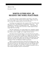 Martin Luther King Jr. Receives the Nobel Peace Prize Printable