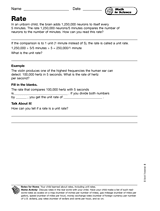 Math in Science: Rate