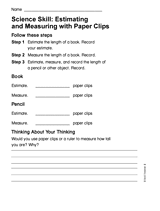 Science Skill: Estimating and Measuring with Paper Clips