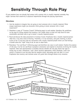 Sensitivity to Physical Impairments Through Role Play