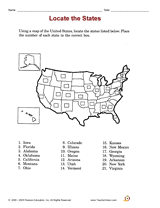 Locate the States
