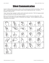 Silent Communication: Sign Language Alphabet