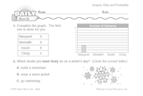 Math Warm-Up 166 for Gr. 1 & 2: Graphs, Data & Probability