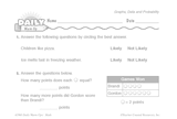 Math Warm-Up 183 for Gr. 1 & 2: Graphs, Data & Probability