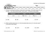 Math Warm-Up 1 for Gr. 3 & 4: Numbers and Numeration