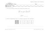 Math Warm-Up 228 for Gr. 3 & 4: Algebra, Patterns & Functions