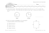 Math Warm-Up 154 for Gr. 3 & 4: Measurement & Geometry
