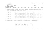 Math Warm-Up 205 for Gr. 3 & 4: Graphs, Data & Probability