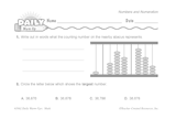 Math Warm-Up 51 for Gr. 3 & 4: Numbers and Numeration