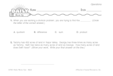 Math Warm-Up 54 for Gr. 5 & 6: Operations