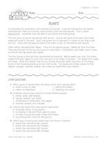 Science Reading Warm-Up: Plant Reproduction