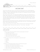 Historical Fiction Reading Warm-Up: Welcome Home