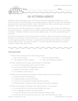 The Gettysburg Address Reading Warm-Up