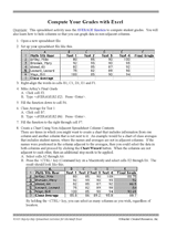 Compute Your Grades with Excel
