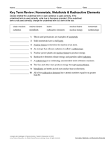 Key Term Review: Nonmetals, Metalloids, and Radioactive Elements