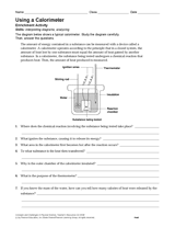Activity: Using a Calorimeter