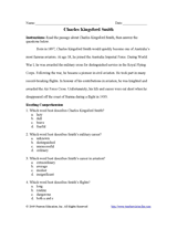 Charles Kingsford Smith – Reading Comprehension