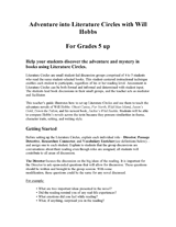 Novels by Will Hobbs: Using Literature Circles