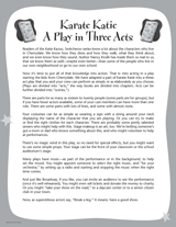 Karate Katie: Reader's Theater