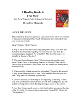 Fear Itself Reading Guide