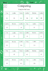 Comparing More, Less, and Between