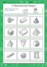 Naming 3-Dimensional Shapes III (Grade 1)