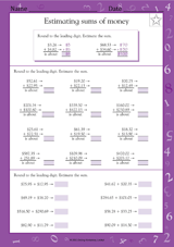 Estimating Sums of Money (Grade 5)