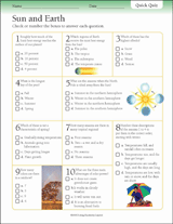 Sun and Earth Quiz