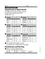 Using Percents to Report Results